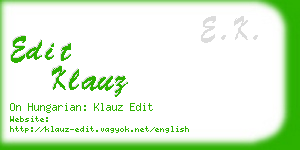 edit klauz business card